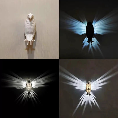 Modern Creative Bird Wall Lamp Eagle Shape Projector Atmosphere Sconce Light 3D Print Body Animal Lighting Lustre Home Decor